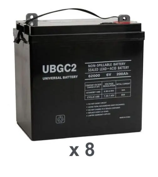 48 Volt 200 Ah Ub-Gc2 Agm Golf Cart Battery Pack 1
