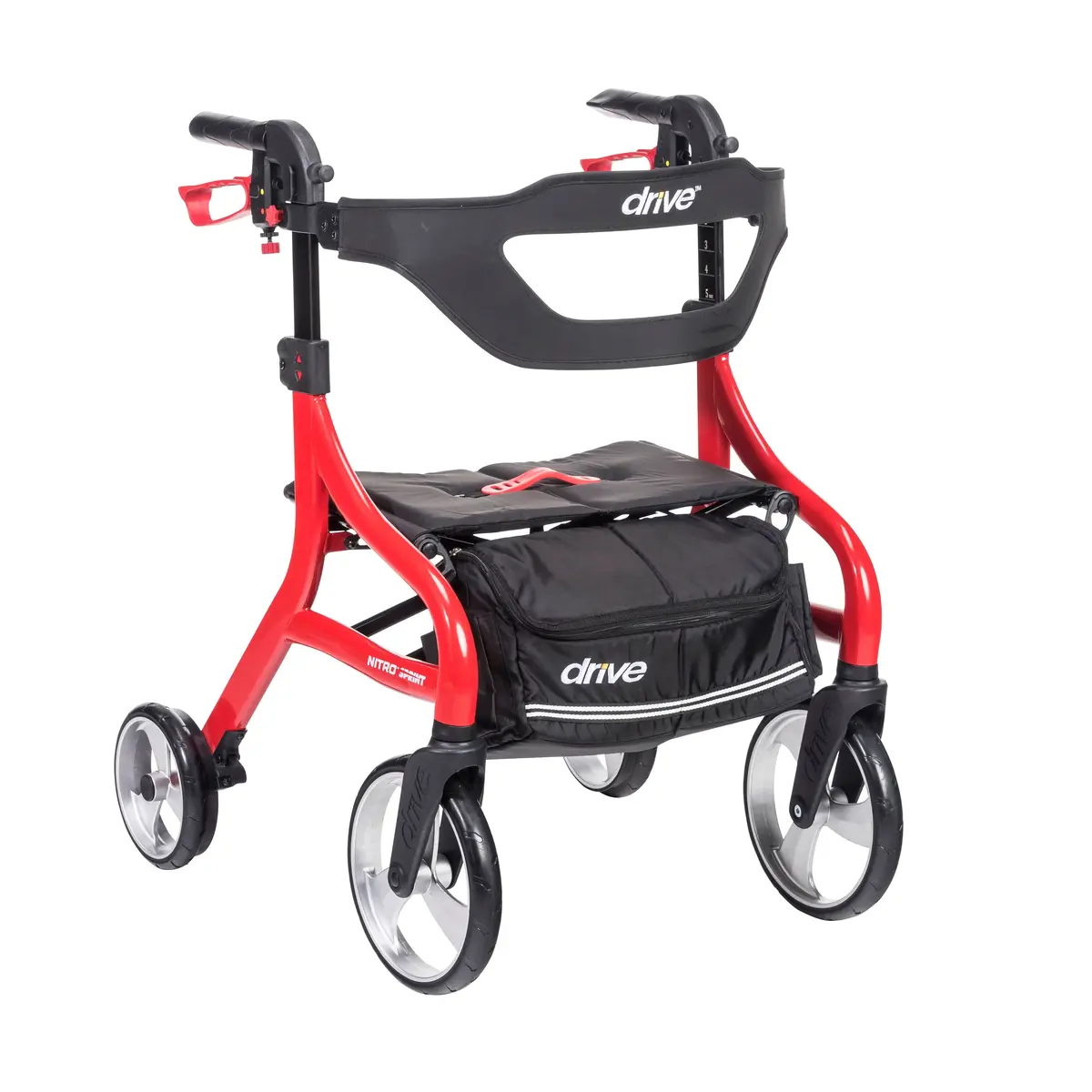 Nitro Sprint Rollator Rolling Walker, Hemi Height 3