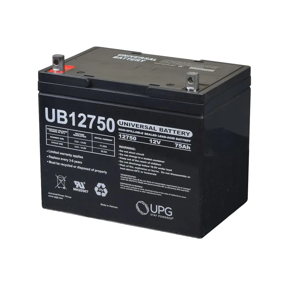 Group 24 (75 Ah) 12 Volt Agm Battery For Parkit360 Trailer Dollies 1