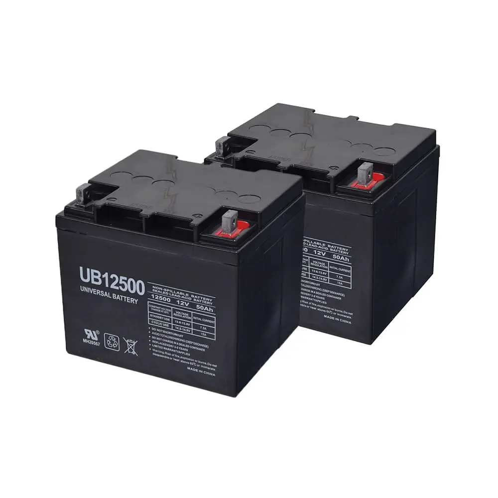 50 Ah (45 Ah Upgrade) 24 Volt Ub12500 Agm Mobility Scooter & Power Chair Battery Pack (Universal Battery) 1