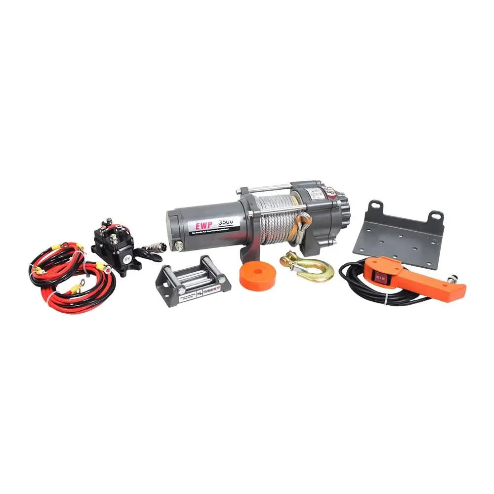 3500 Lb. Capacity Atv & Utv Winch Kit With Remote Hand Control 1