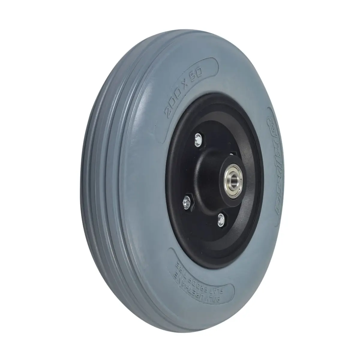 8"X2" (200X50) Caster Wheel Assembly With Solid Urethane Tire For The Hoveround® Mpv4®, Mpv5® And Teknique® Fwd (Original Style) 1