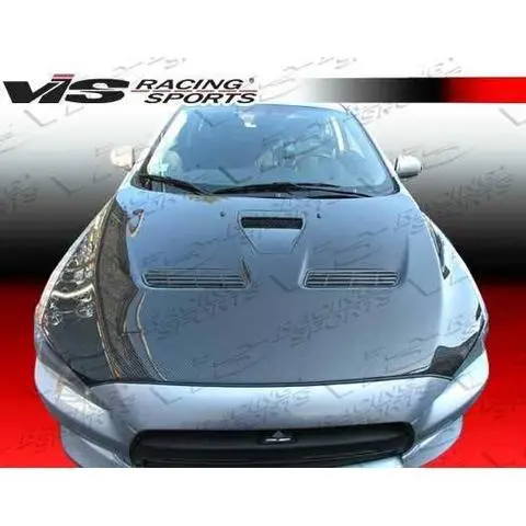 Vis Racing Carbon Fiber Hood Oem Style For Mitsubishi Evo 10 4Dr 2008-2015 1
