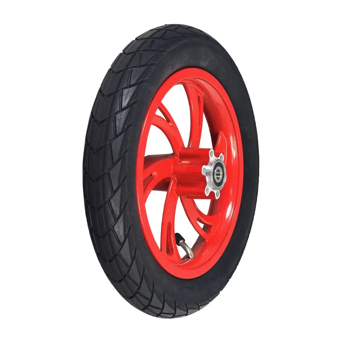 Front Wheel Assembly With Red Rim For The Jetson® Bolt Electric Bike 1