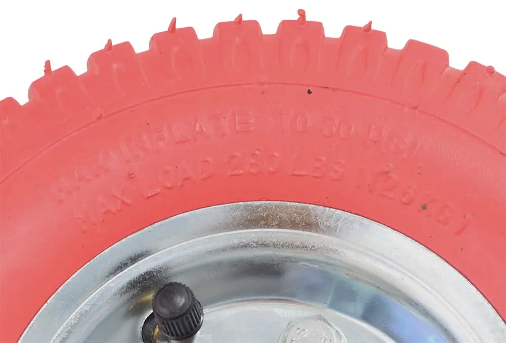 8" Utility Wheel With Pneumatic Non-Marring Tire & Steel Hub 2