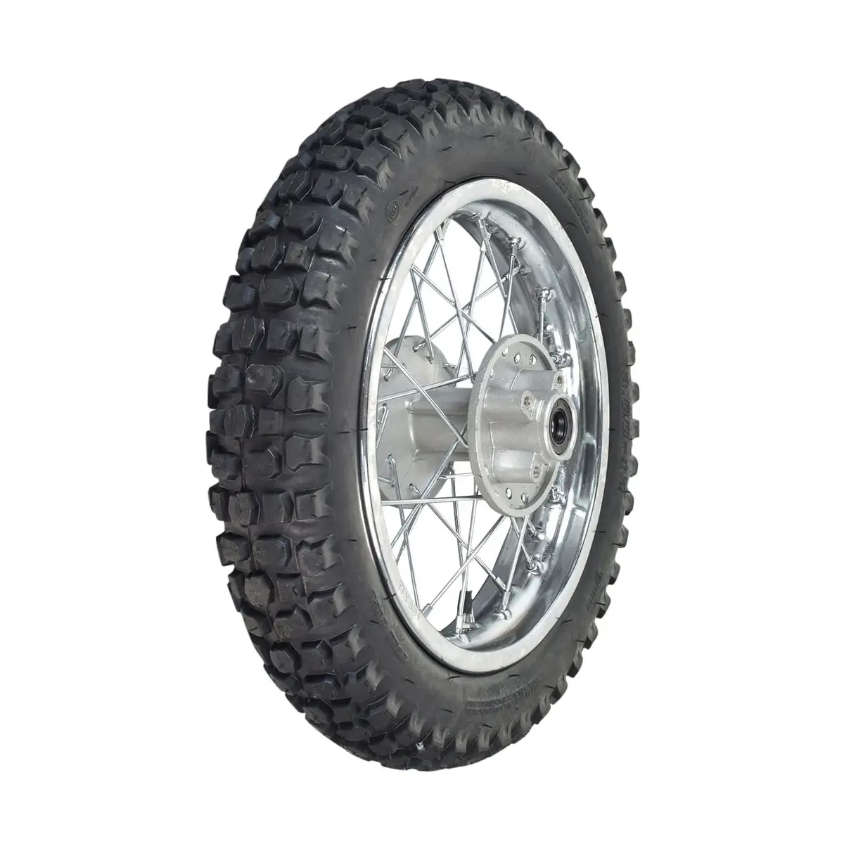 12" (3.00-12) Rear Rim & Tire Wheel Assembly For Dirt Bikes With Disc Brakes (Version 1) 1