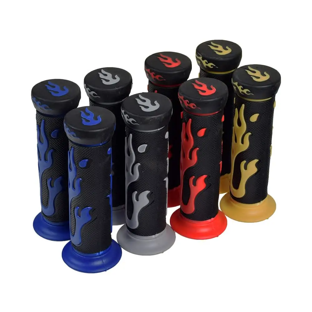 Universal Handlebar Grip Set With Flames 4