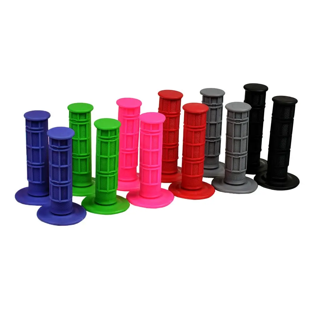Rubber Waffle Style Handlebar Grip Set For Scooters, Atvs, & Dirt Bikes 1
