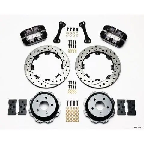 Wilwood Dynapro Black Anodize Slotted & Drilled Rear Brake Kit 2002-2005 Subaru Wrx 1