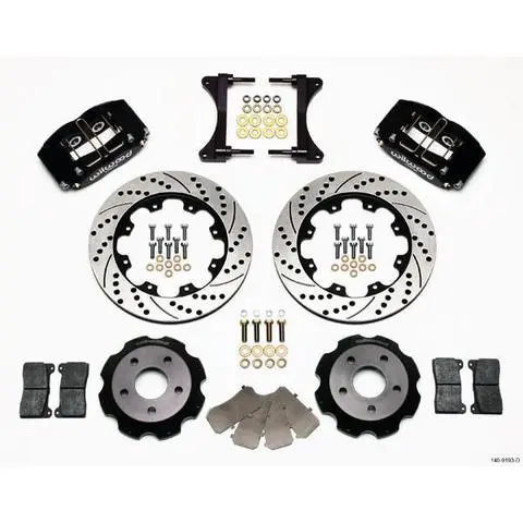 Wilwood Dynapro Radial Black Slotted Front Brake Kit 2002 Subaru Wrx W/ 15-In Wheels 1