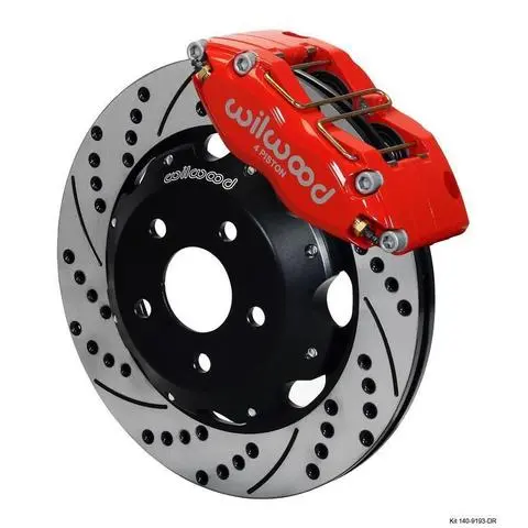 Wilwood Dynapro Radial Red Slotted Front Brake Kit 2002 Subaru Wrx W/ 15-In Wheels 1