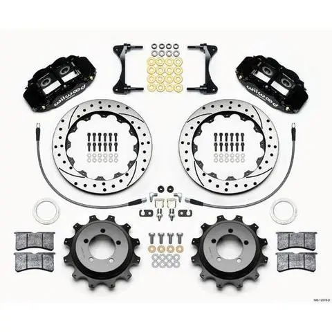 Wilwood Fnsl4r Black Rear Slotted Big Brake Kit 2002-2005 Subaru Wrx 1