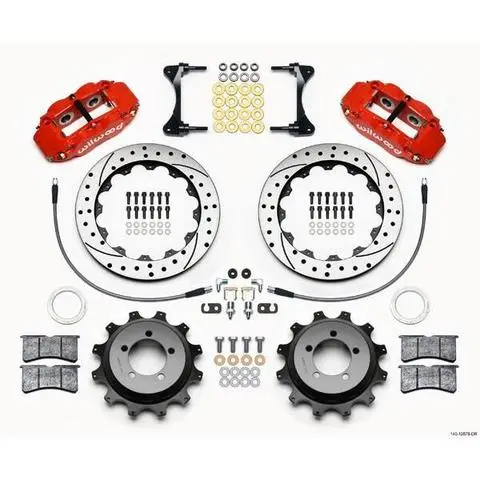Wilwood Fnsl4r Red Rear Slotted Big Brake Kit 2002-2005 Subaru Wrx 1