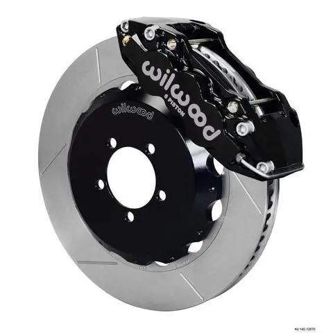 Wilwood W6a Black Slotted Big Brake Front Brake Kit 2002-2014 Subaru Wrx W/ 18-In Wheels 1