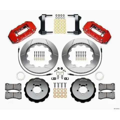 Wilwood W6a Red Slotted Big Brake Front Brake Kit 2002-2014 Subaru Wrx W/ 18-In Wheels 1