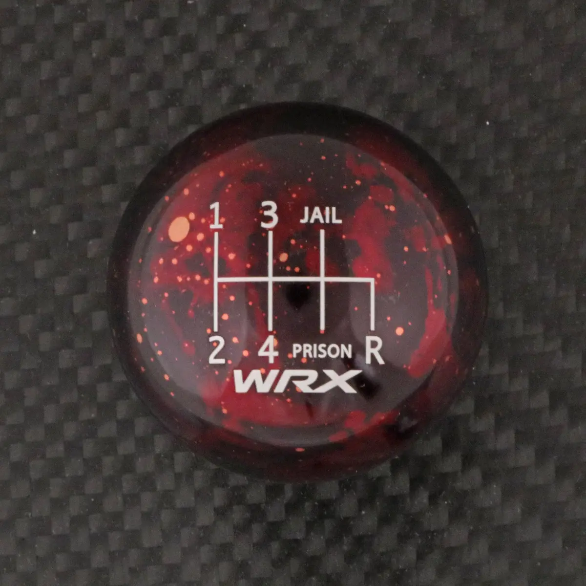 Red Cosmic Space - 6 Speed Wrx Jail-Prison Engraving - 6 Speed Wrx Fitment 1