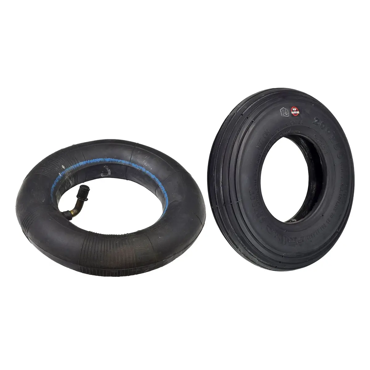 8"X2" (200X50) Black Non-Marking Pneumatic Mobility Tire With C179g Spirit Ribbed Tread 2