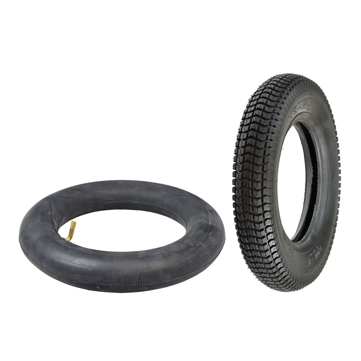 14"X3" (3.00-8) Black Pneumatic Mobility Tire With K372 Turf Tread 2