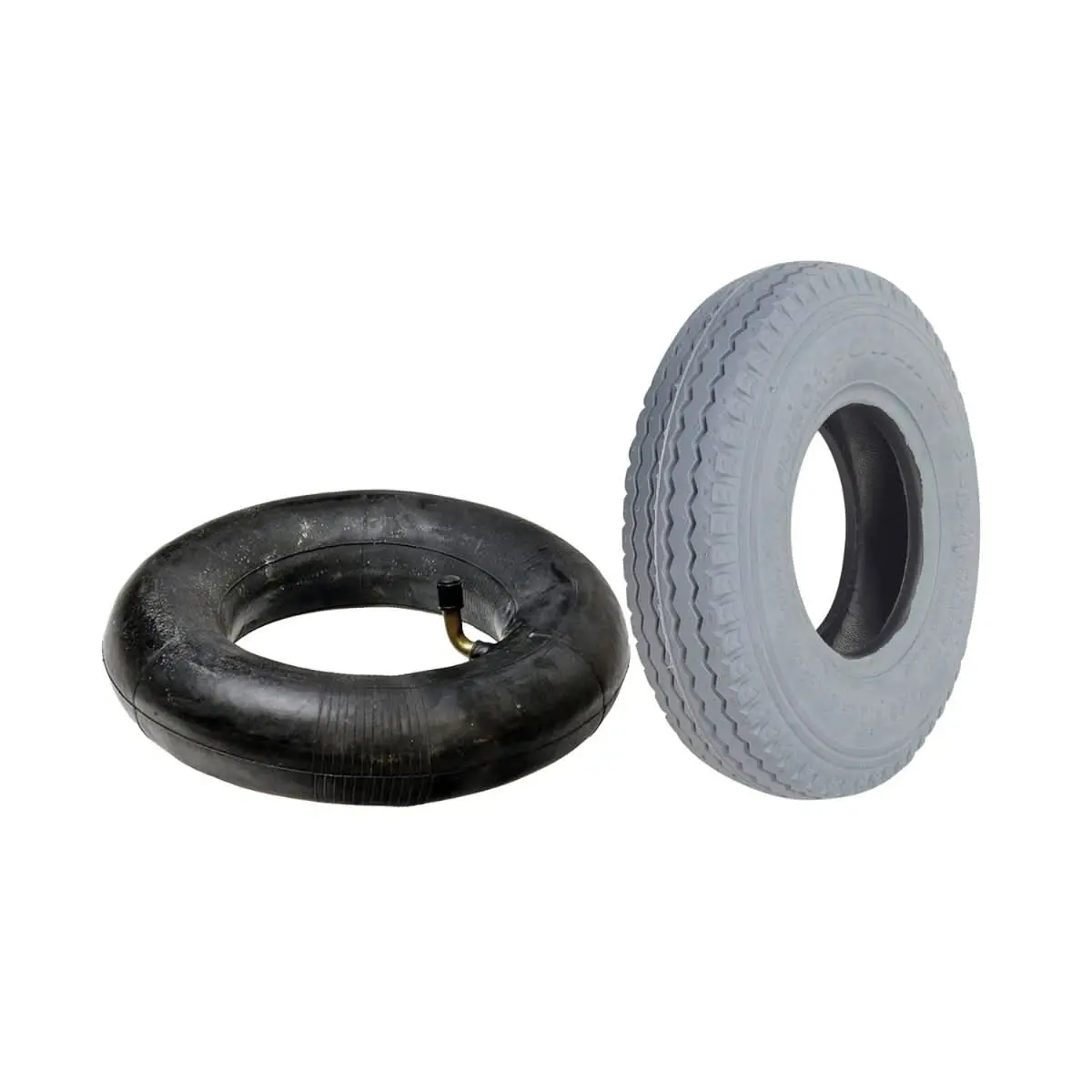 2.80/2.50-4 (9"X3") Mobility Tire And Inner Tube Set With Power Edge Sawtooth Tread 1