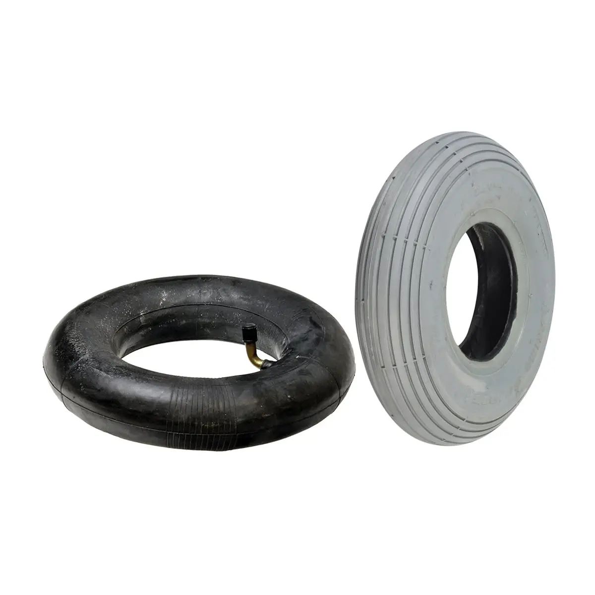 2.80/2.50-4 (9"X3") Mobility Tire And Inner Tube Set With Ribbed Tread 1