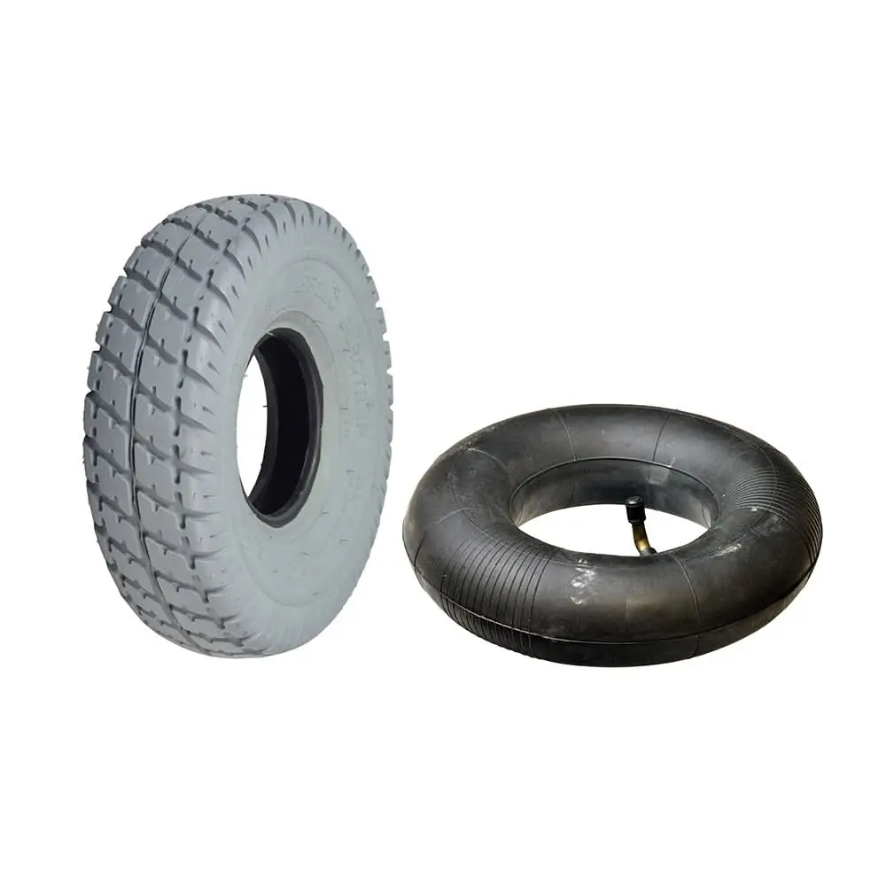 3.00-4 (10"X3") Mobility Tire And Inner Tube Set With Durotrap Tread 1