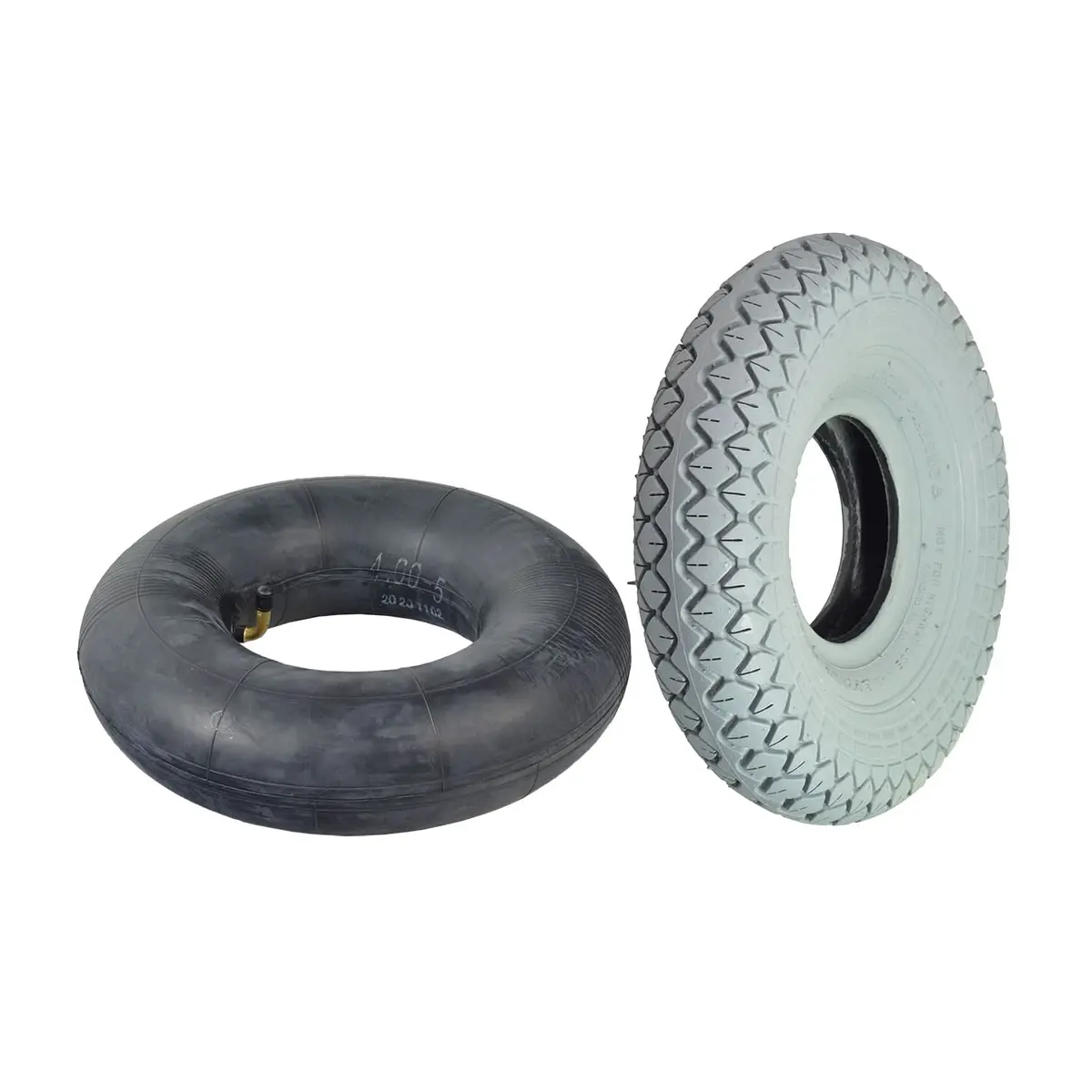 4.00-5 (13"X4", 330X100) Mobility Tire And Inner Tube Set With Diamond Knobby Tread 1