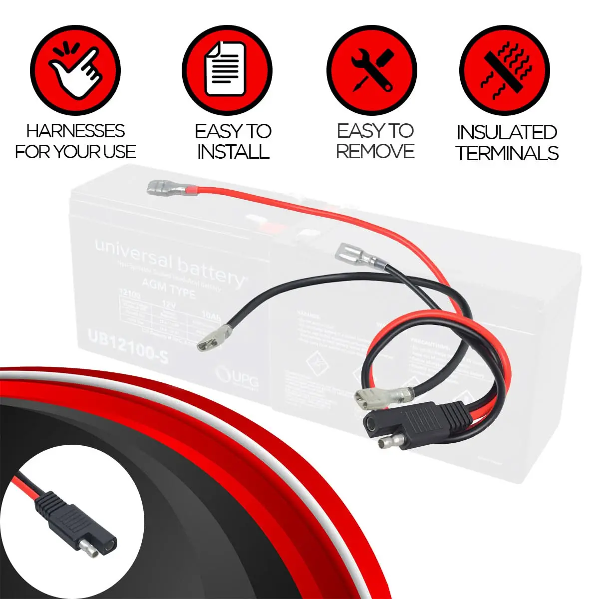 24 Volt Battery Wiring Harness Kit For Schwinn, Gt, Izip, Ezip, & Mongoose Scooters 2