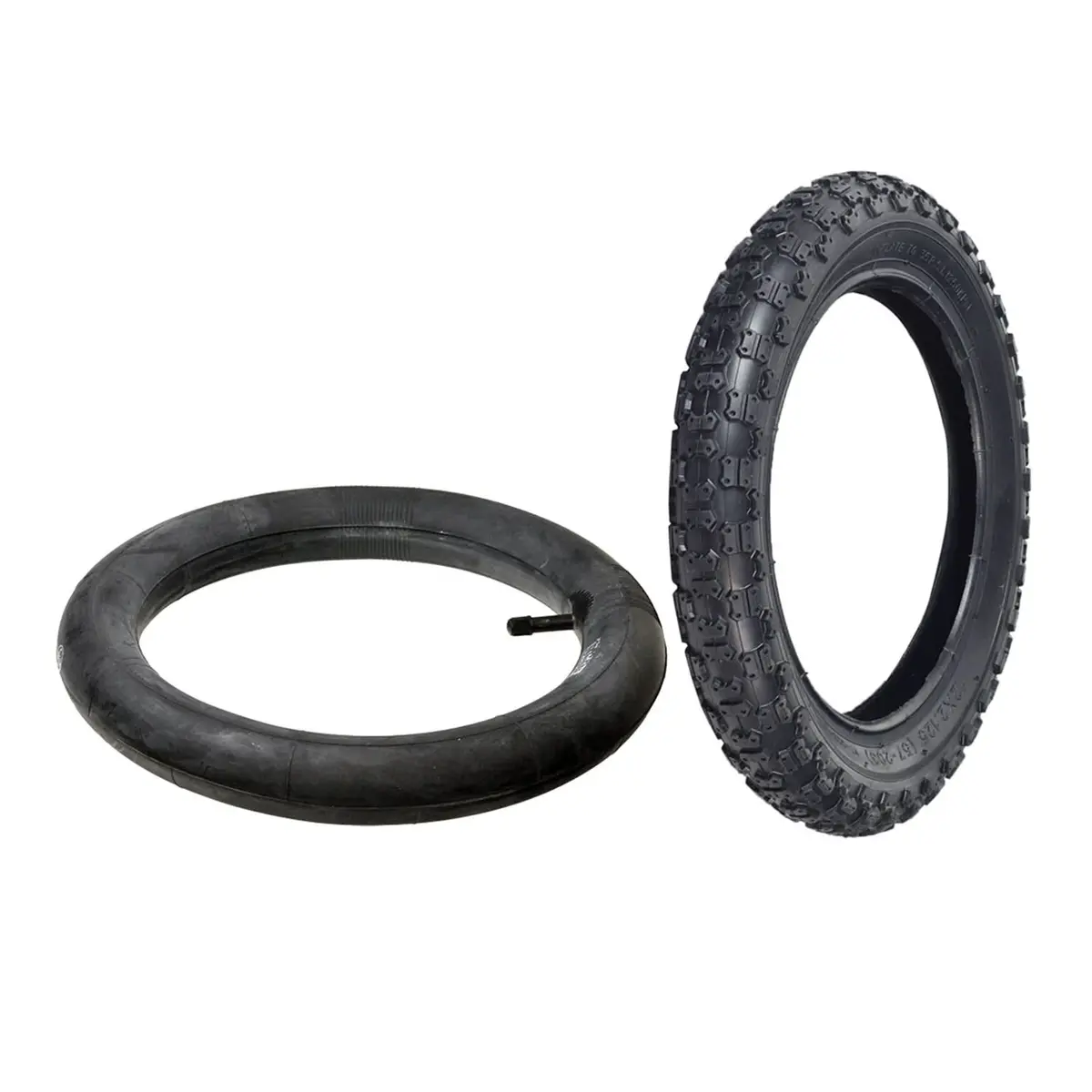 12-1/2"X2-1/4" (57-203/62-203) Tire And Tube Set With Knobby Tread For Kick Scooters 1