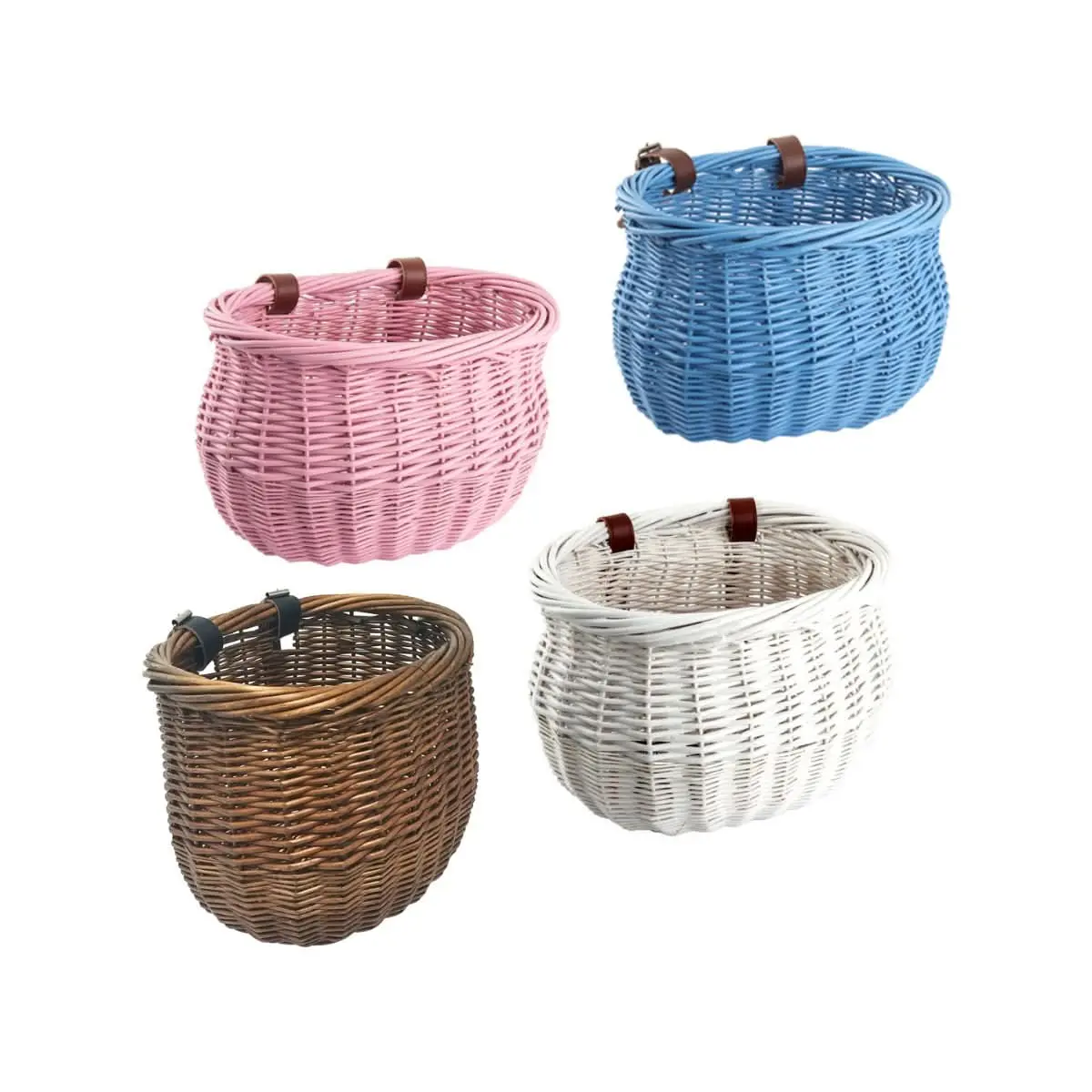 Willow Bushel Strap-On Handlebar Basket For Bikes & Scooters 1