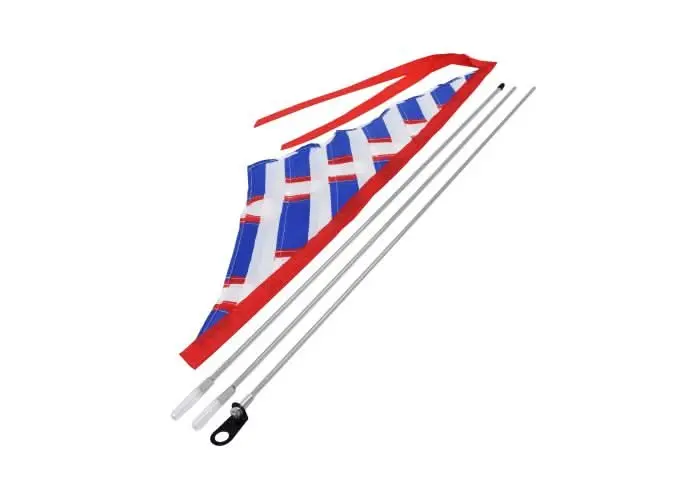 Patriotic Sail Flag With White Flagpole For Scooters, Bikes, & More 1