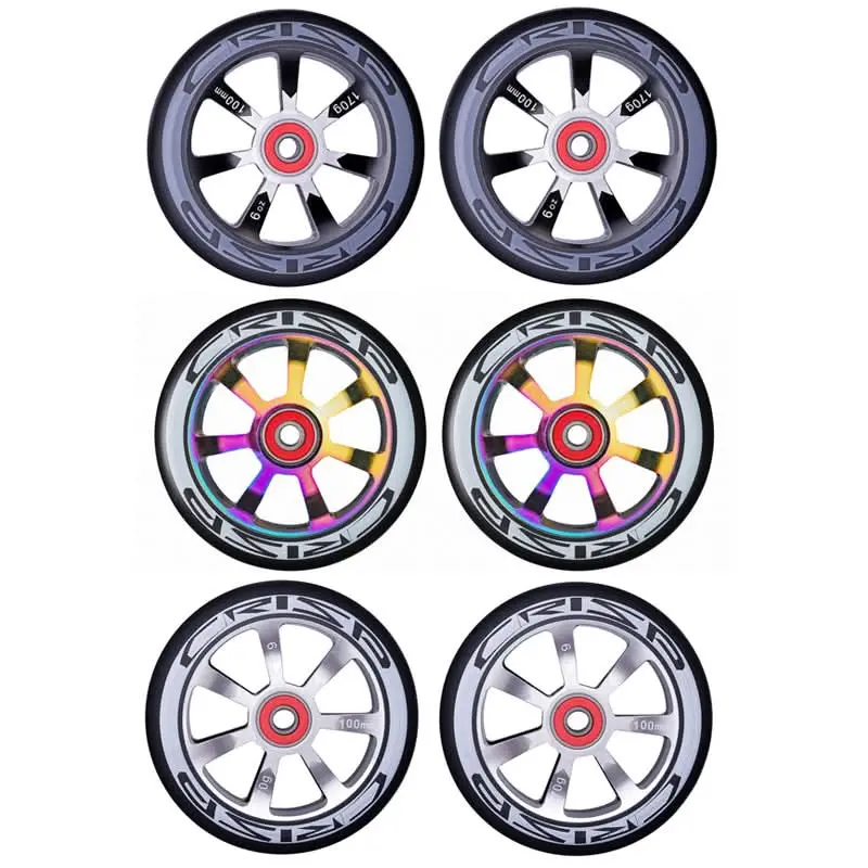 100 Mm Crisp Hollowtech Kick Scooter Wheels (Set Of 2) 1