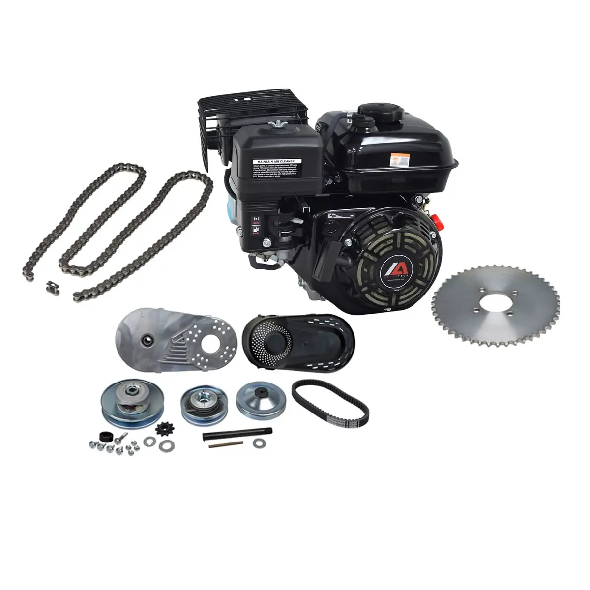 6.5 Hp Mini Bike Engine & Torque Converter Kit With 420 Chain 1
