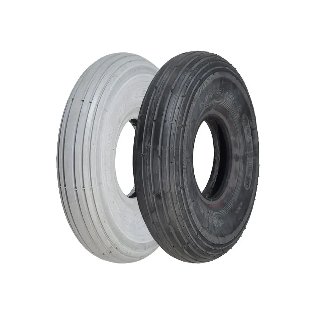 10"X3" (3.00-4, 260X85) Pneumatic Mobility Tire With K301 Ribbed Tread 1