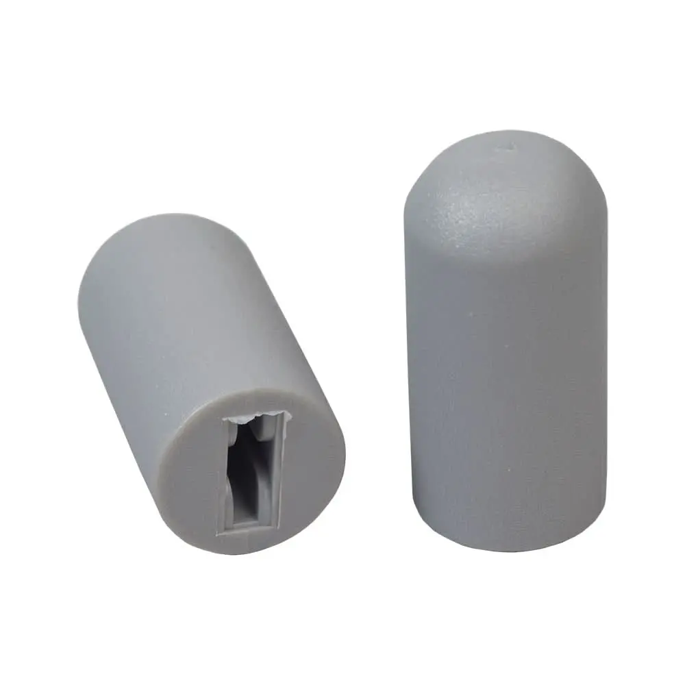 Gray Rubber Tips For 5/8" Flat Invacare Style Wheelchair Wheel Locks (Set Of 2) 1