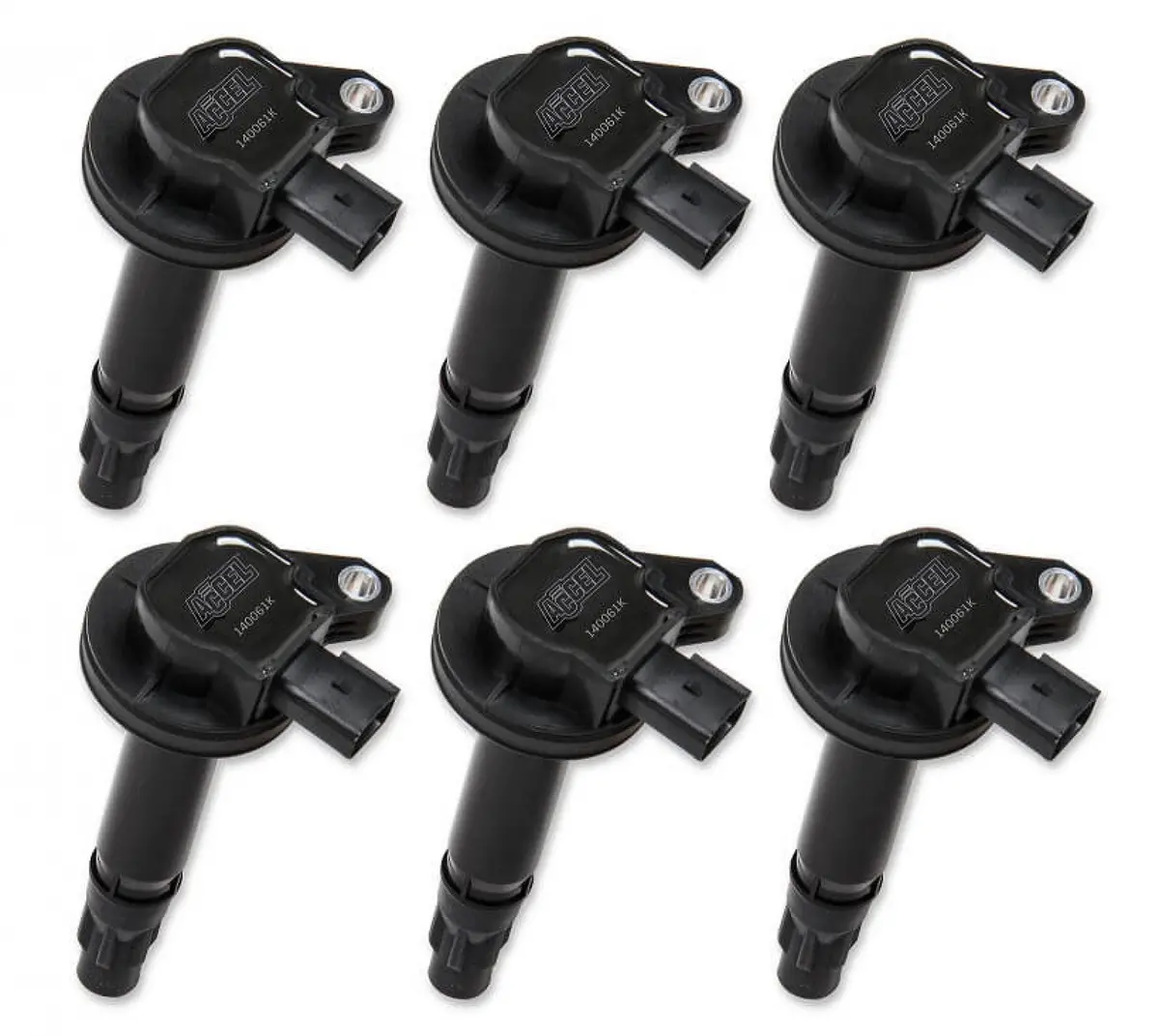 Accel Ignition Coil - Super Coil Series - 2007-2016 Ford 3.5L/3.7L V6, Black, 6-Pack 1