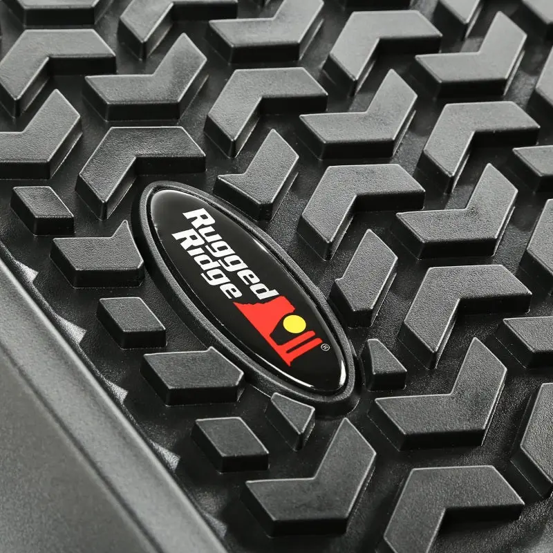 Rugged Ridge Floor Liner And Cargo Mat For 1984–2001 Jeep Cherokee Xj – Durable Black Rubberized Design 1