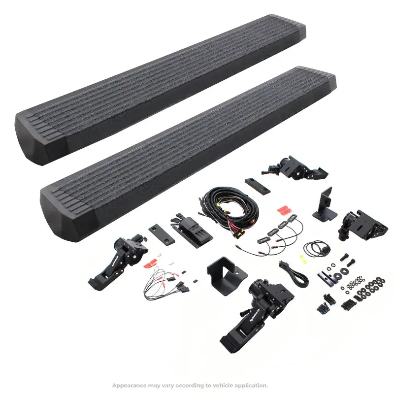 Go Rhino 07-17 Jeep Wrangler 2Dr E-Board E1 Electric Running Board Kit (Cut Req.) - Bedliner Coating 1