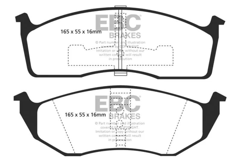 Ebc Ultimax2 Front Brake Pads For 1993–1994 Chrysler Concorde 3.3L – Premium Friction Material 1