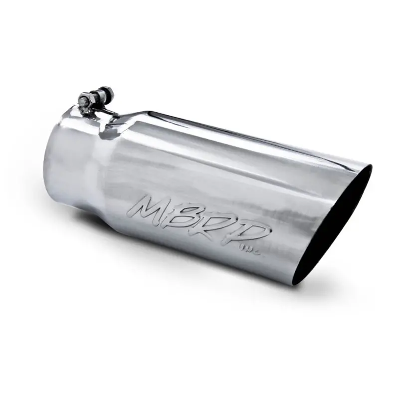 Mbrp Universal Angled Exhaust Tip – 5" Od, Single-Wall, 4" Inlet, 12" Length 1