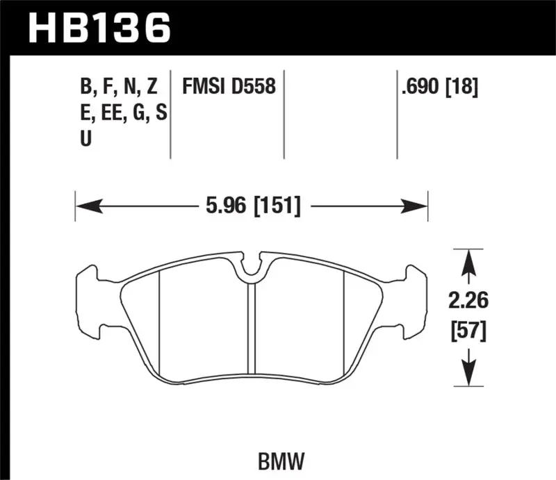 Hawk Performance Blue 9012 Race Front Brake Pads For Bmw E36/E46 Series (1992–2007) 1