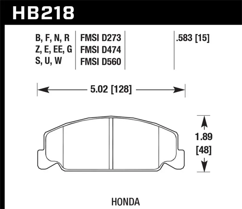 Hawk Race Blue 9012 Front Brake Pads For Honda Accord, Civic, And Crx – High-Performance Street/Race Compound 1
