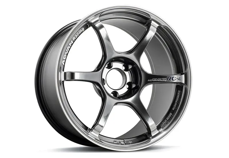 Advan Rg-4 Forged Alloy Wheel – 18X8.5", +30 Offset, 5X114.3 Bolt Pattern, Hyper Black With Machined Ring Finish 1