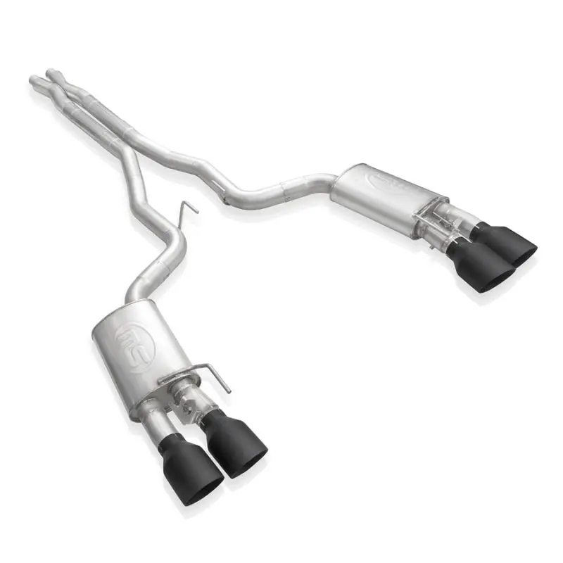 Stainless Works Gt500 Redline Cat-Back Exhaust System With X-Pipe For 2020 Ford Shelby – Factory-Compatible Design, Black Tips 1