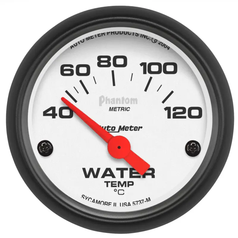 Autometer Phantom Series 52Mm Electronic Water Temperature Gauge – 40–120°C Range 1
