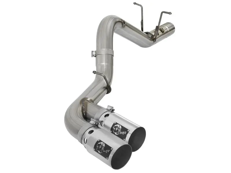 Afe Power Victory Series Dpf-Back Exhaust System – 4-Inch 409 Stainless Steel With Dual Polished Tips For 2017 Gm Duramax 6.6L L5P 1