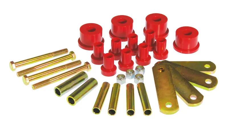 Prothane Heavy-Duty Spring And Shackle Bushing Kit – Red, For 1965–1976 Chrysler A-Body Vehicles 1