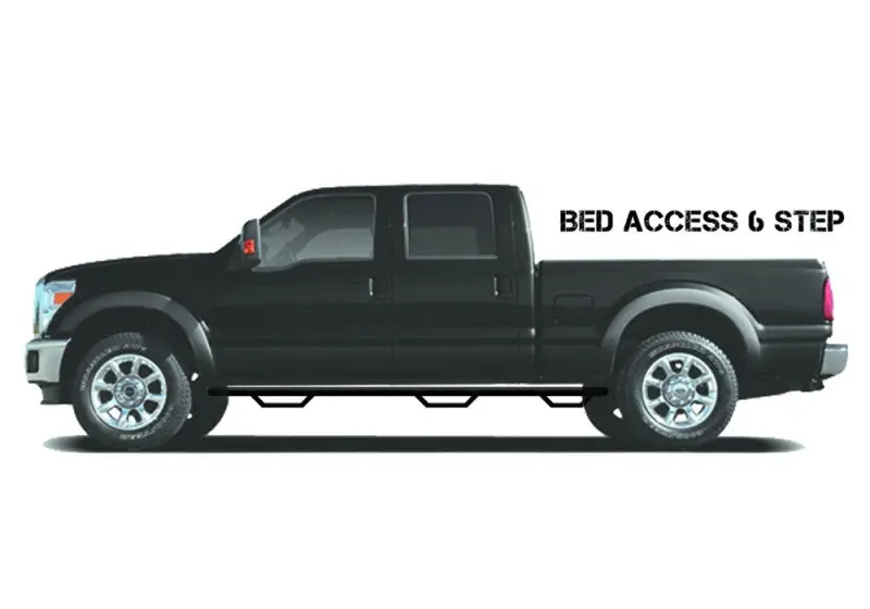 N-Fab Nerf Step 06-09 Dodge Ram 1500/2500/3500 Mega Cab 6.4Ft Bed - Gloss Black - Bed Access - 3In 1