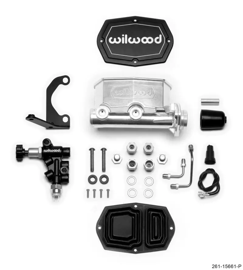 Wilwood Compact Tandem Master Cylinder – 1-Inch Bore With Rh Mount Bracket & Integrated Proportioning Valve 1