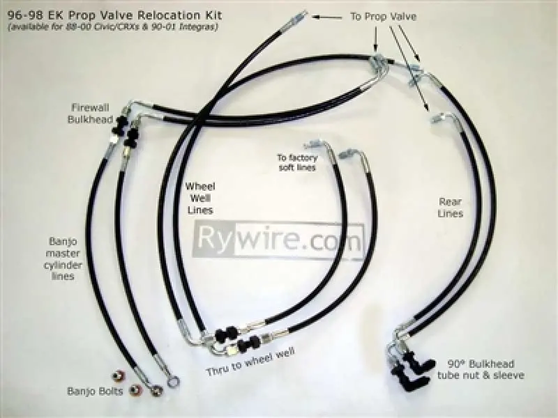 Rywire Proportioning Valve Relocation Kit – Drop Ship Only (Specify Vehicle & Master Cylinder Type) 1