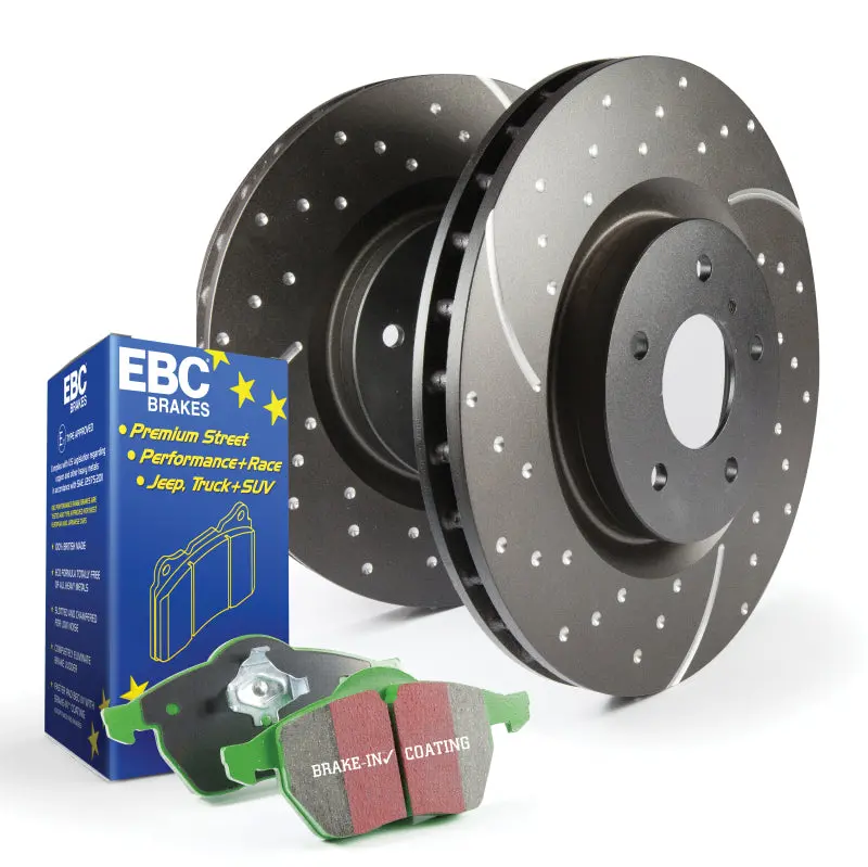 Ebc S10 Greenstuff Brake Kit – Ceramic Pads & Gd Drilled/Slotted Rotors (Duplicate Sku Optimized) 1